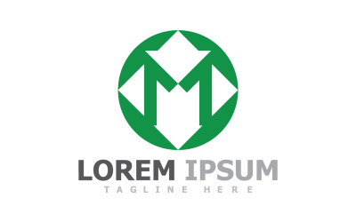 M Logo Company Business Vector V11
