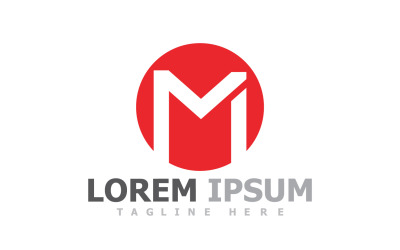 M Logo Company Business Vector V12