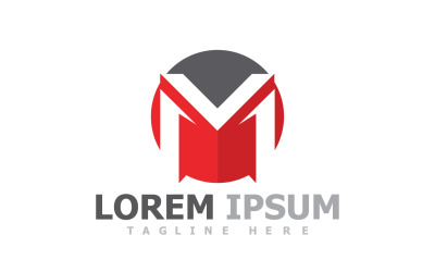 M Logo Company Business Vector V14
