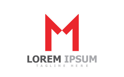 M logotipo empresa negocio Vector V10