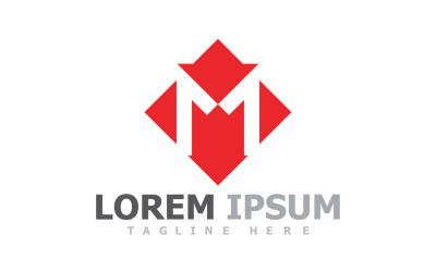 M Logotyp Företag Business Vector V18