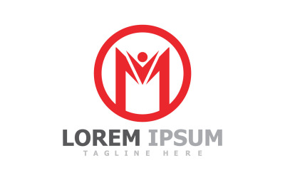 M Logotyp Företag Business Vector V2