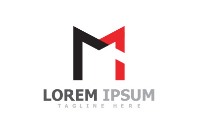 M Logotyp Företag Business Vector V6