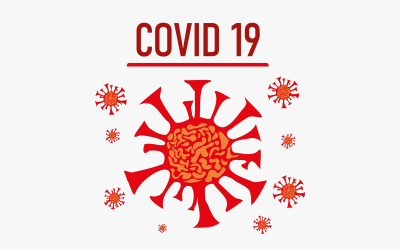 Ilustração vetorial de vírus Covid 19