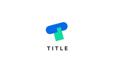 Logo piatto con monogramma moderno Lite Sense T