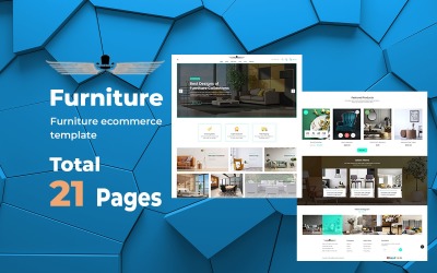 Modèle de site Web de meubles PSD à plusieurs pages d&amp;#39;accueil