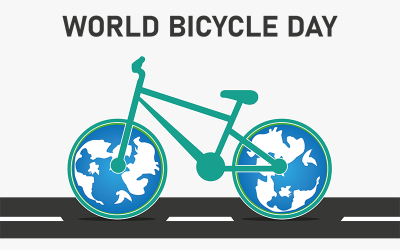 Weltfahrradtag, Vektor, Illustration