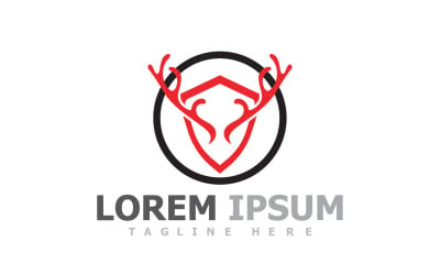 Cabeza de cuerno de ciervo Animal Logo V22