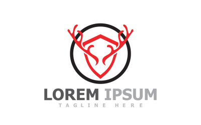 Deer Horn Head Animal Logo V22