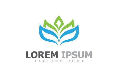 Logotipo de elementos de diseño floral V1