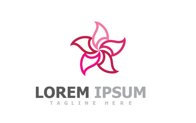 Logotipo de elementos de diseño floral V6