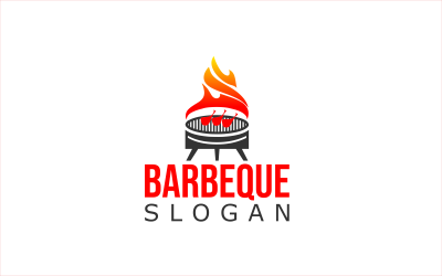 Barbekü Özel Tasarım Logo Şablonu