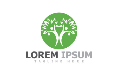 Health Life People Leaf Tree Template Logo V10
