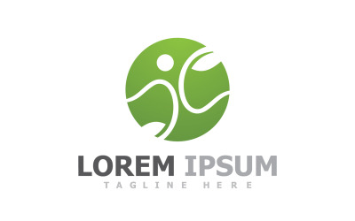 Health Life People Leaf Tree Template Logo V1