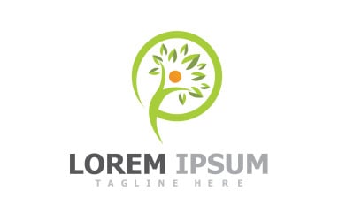 Health Life People Leaf Tree Template Logo V9