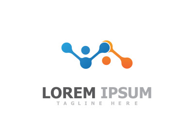 Molekuła Logo Szablon Wektor V38