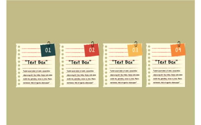 Textfeld mit Briefpapier Illustration