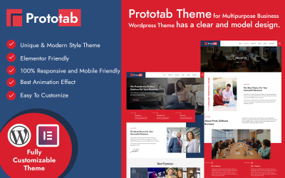Багатоцільова бізнес-тема WordPress Prototab