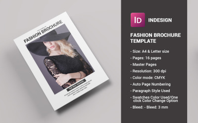 Modello di rivista Lookbook per fotografia di moda