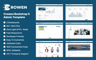 Crowen Bootstrap 5 Yönetici Şablonu