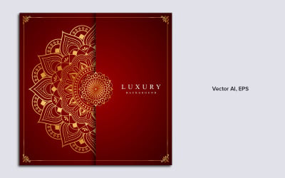 Fondo de mandala con patrón dorado