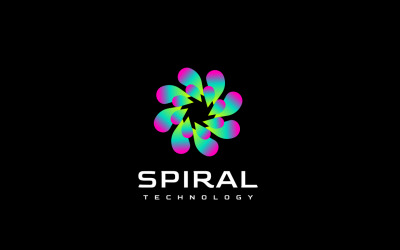 Градиентный красочный логотип Spin