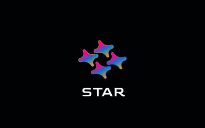 Letter S Star Tech Gradient Logo