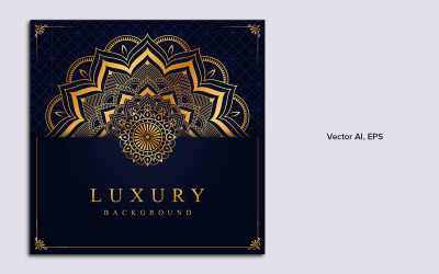 Lusso Mandala Sfondo Golden Arabesque Pattern