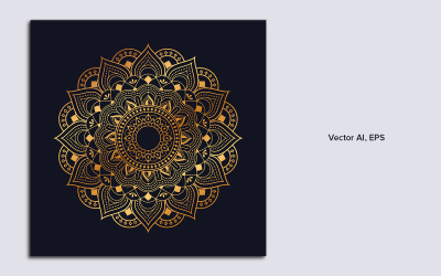 Luxe mandala-achtergrond met gouden Arabesque-patroon Arabisch