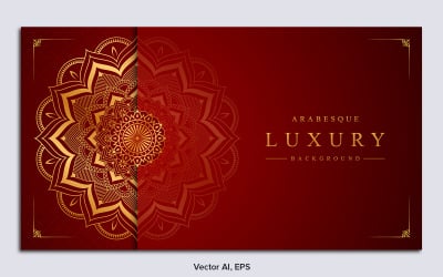 Luxury Mandala Background with Golden Arabesque Pattern Vector