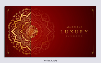 Luxus Mandala háttér arany Arabesque mintás vektorral