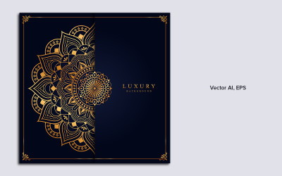 Luxus Mandala háttér arany arabeszk mintás arab iszlám stílusban