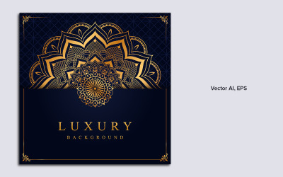 Luxusní mandala pozadí zlatý arabeska vzor