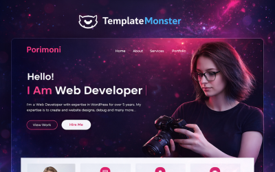 Plantilla HTML5 multipropósito para portafolio personal de Porimoni