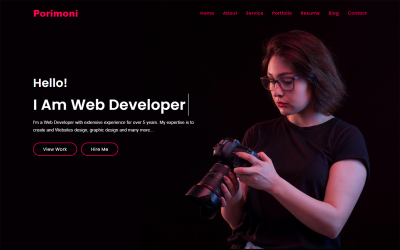 Porimoni Portfolio Multipurpose HTML5 šablona