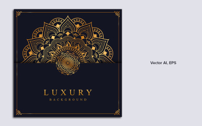 Sfondo di mandala di lusso per brochure di copertina di poster stampati