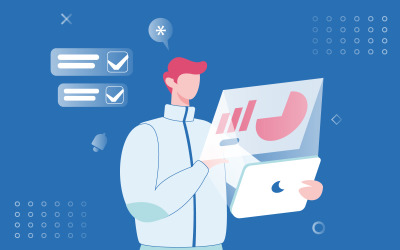 Vettore libero dell&amp;#39;illustrazione di concetto di marketing aziendale