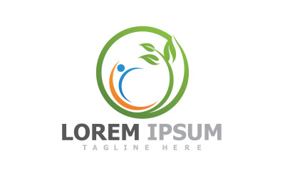Blad Groene Boom Natuur Logo Sjabloon V12