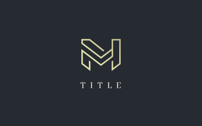 Elegance Lite Sense M Line Goldenes Monogramm-Logo