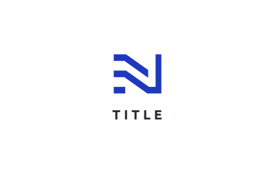 Geometrical Lite Sense N Blue Monogram Line Logo