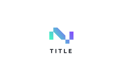 Geometrisches Lite Sense N Shade Tech-Monogramm-Logo