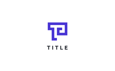 Geometrisches Lite Sense P PG-Linien-Monogramm-Logo