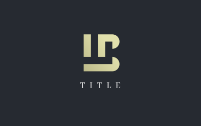 Logotipo de monograma dorado Elegance Lite Sense B ID