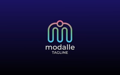 Modello di logo professionale con lettera M Modalle