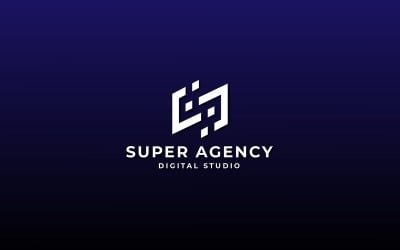 Modelo de Logotipo de Super Agência Profissional