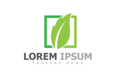 Plantilla de logotipo de naturaleza de árbol verde hoja V16