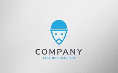 Point Barbershop Logo Template Design