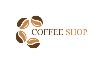 Plantilla de logotipo de cafetería V10