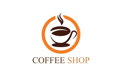 Plantilla de logotipo de cafetería V30