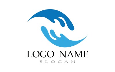 Water Wave Beach Logotyp Mall V5